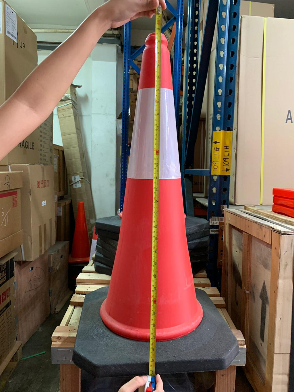 Aiko 75cm Traffic Cone with Black Rubber Base | Model : CONE-7073