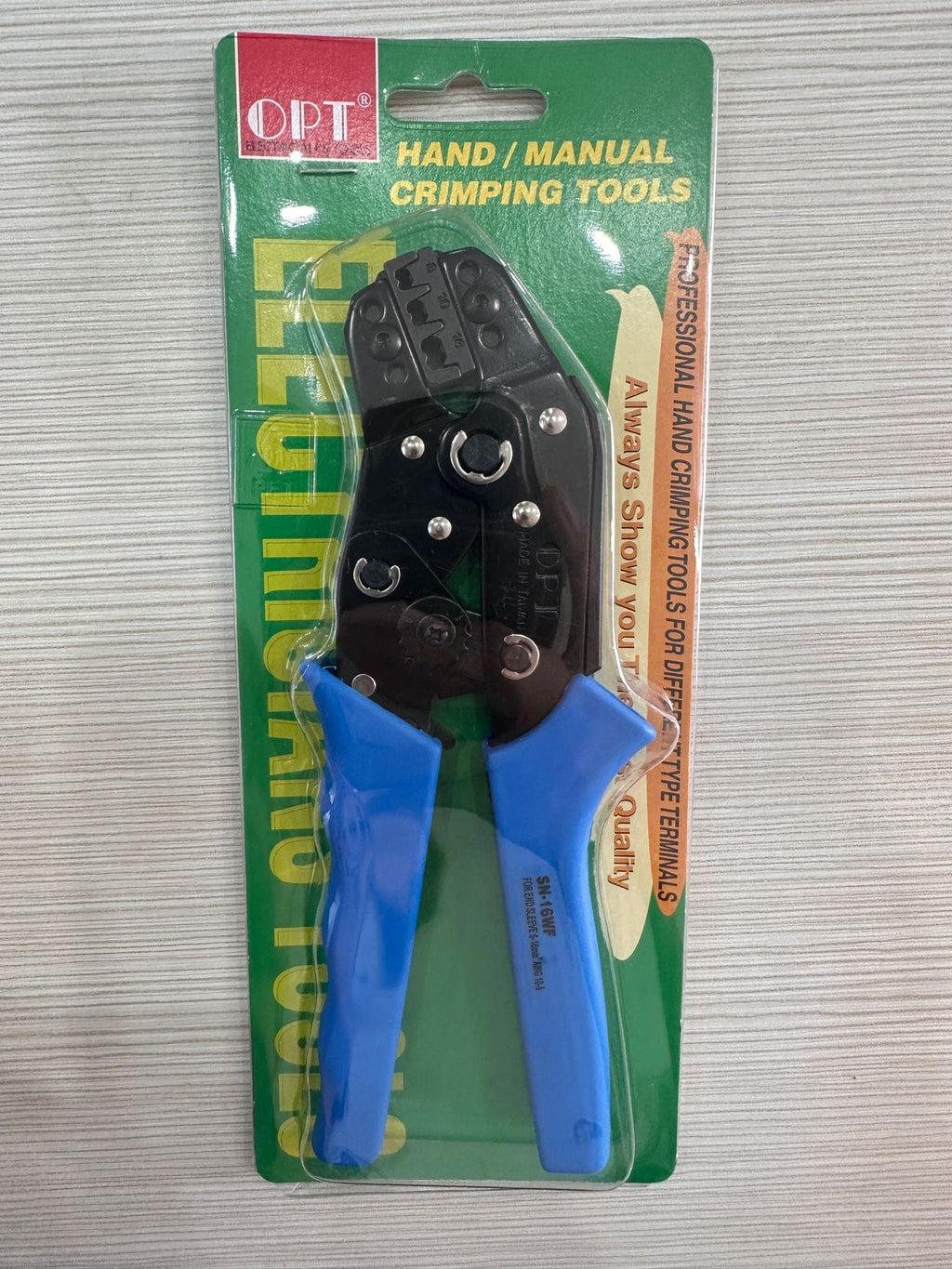 Opt Tools OPT Crimping Tool For End Sleeve (6-16mm² AWG 10-5) | Model : SN16WF